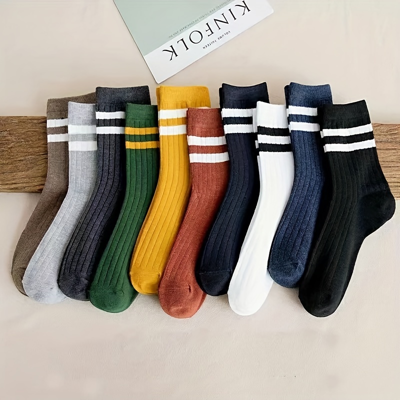 Cotton Crew Sock Pack - 5-Pack Men's Novelty Socks – Trendy