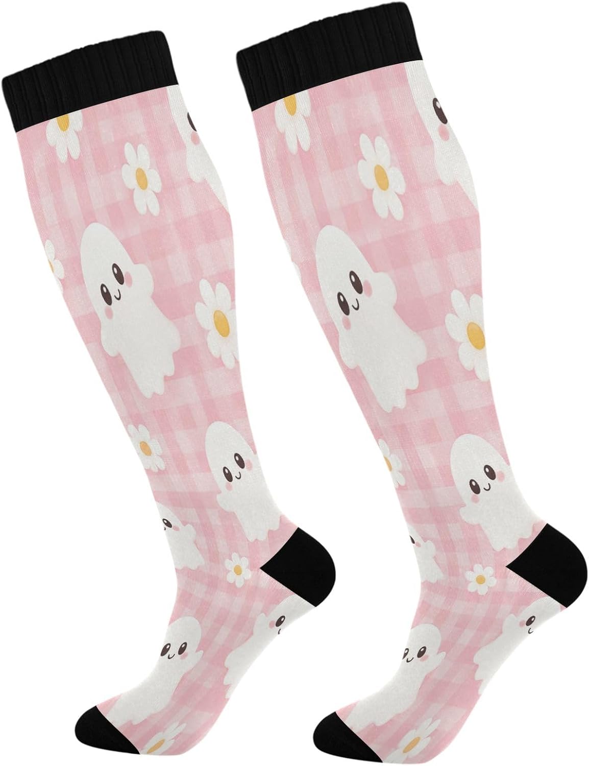 Knee High Sock Women - Happy Halloween Compression Socks for Women