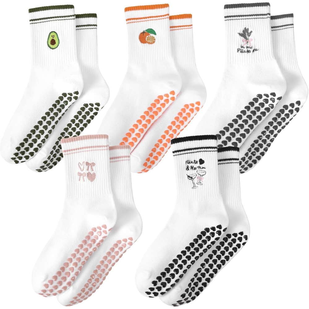 Grip Sock Yoga - Women's Cute Ruffled Yoga Socks with
