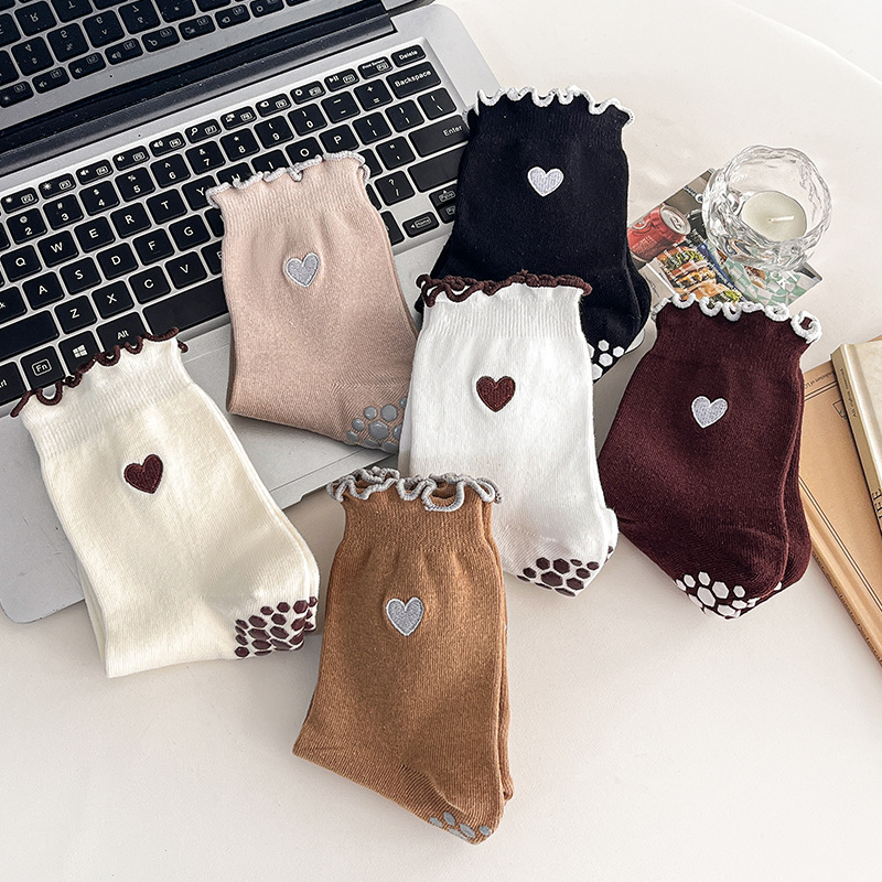 Yoga Socks Women Cotton Heart  - đánh giá và giá Knee High Sock Women