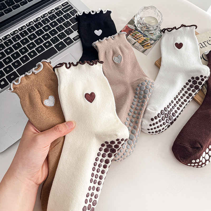 Yoga Socks Women Cotton Heart  - đánh giá và giá Knee High Sock Women