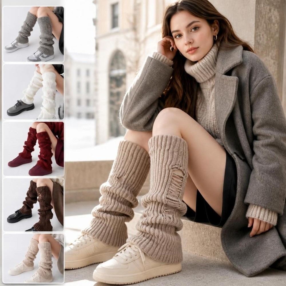 Warm Knit Leg Warmers Stretch  - đánh giá và giá Boot Sock Slouchy