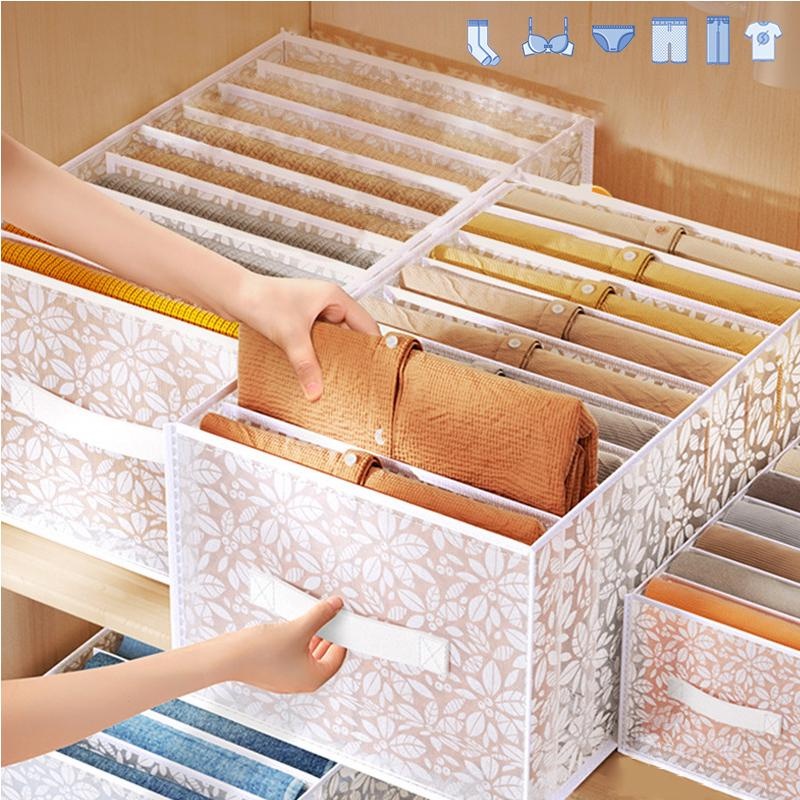 Jeans Compartment Storage Box  - đánh giá và giá Sock Organizer Tray