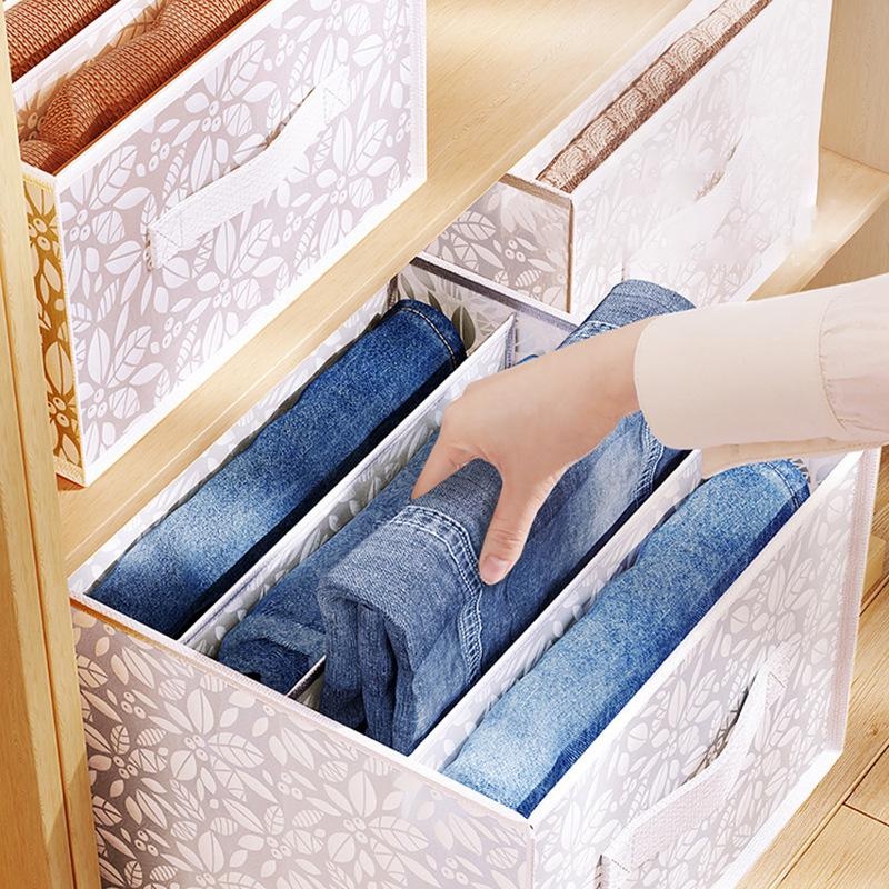 Jeans Compartment Storage Box  - đánh giá và giá Sock Organizer Tray