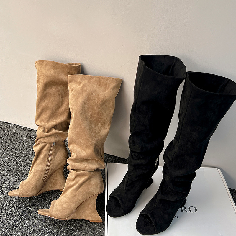 AIYKAZYSDL Strange Wedge Heel  - đánh giá và giá Knee High Sock Women