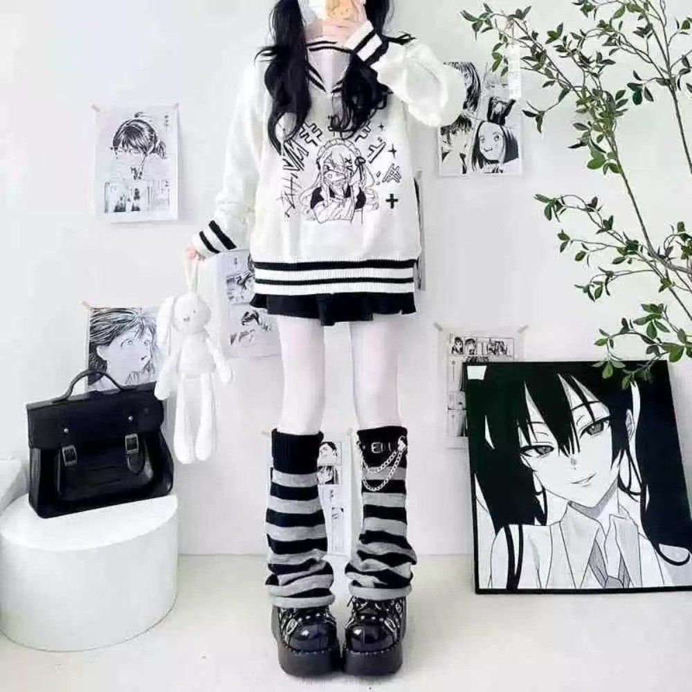 Japanese Style Harajuku Knit L - đánh giá và giá Boot Sock Slouchy