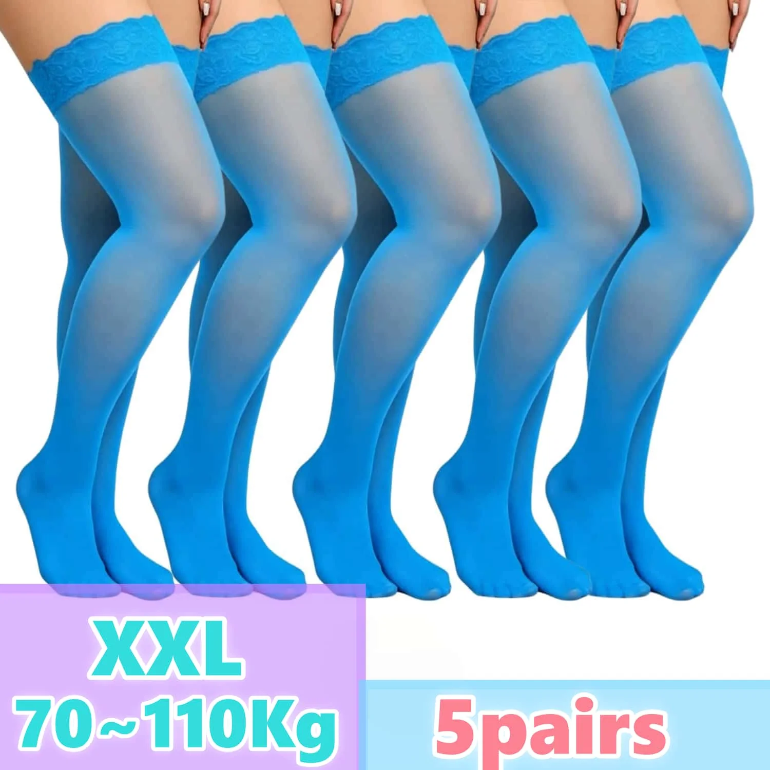 Woman Plus Size Lace Thigh Hig - đánh giá và giá Thigh High Sock Stay Up