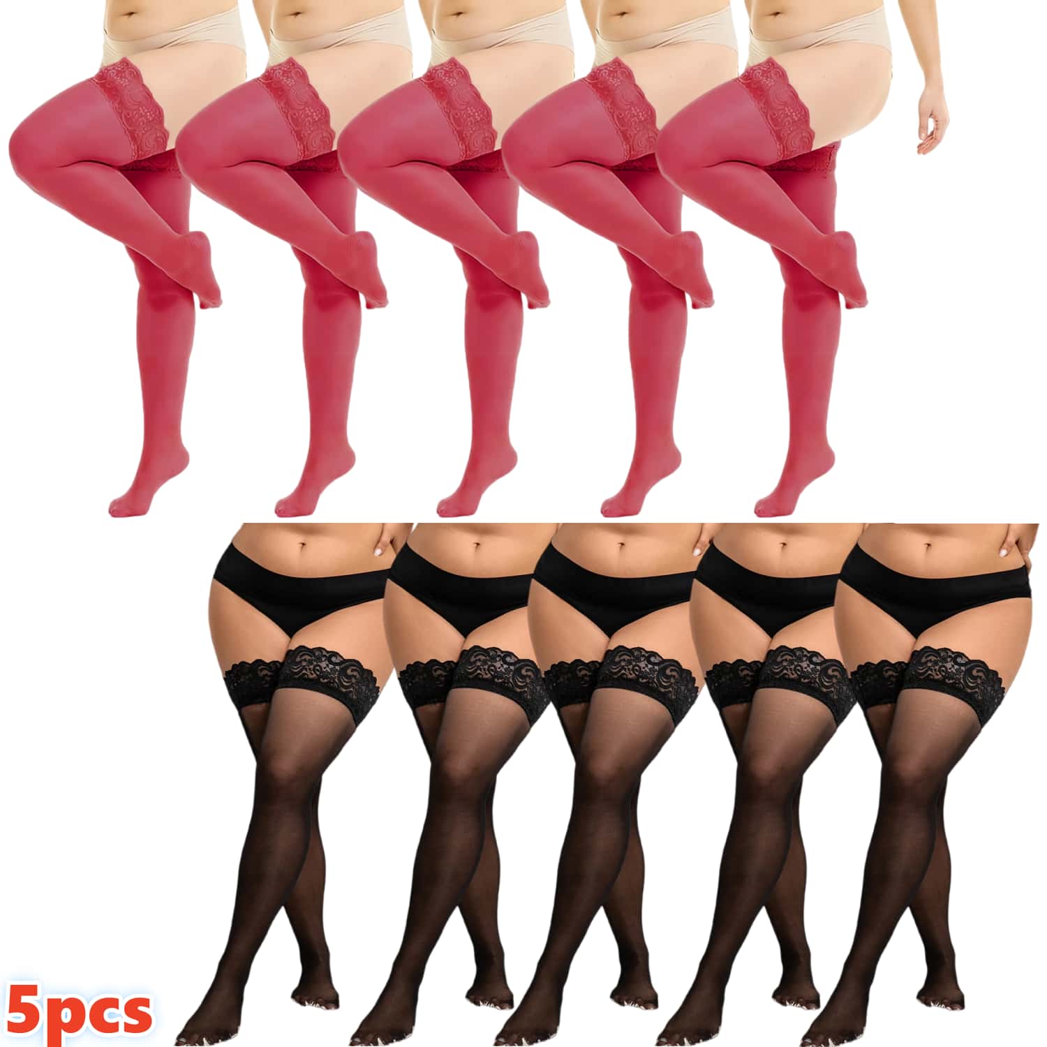 Woman Plus Size Lace Thigh Hig - đánh giá và giá Thigh High Sock Stay Up