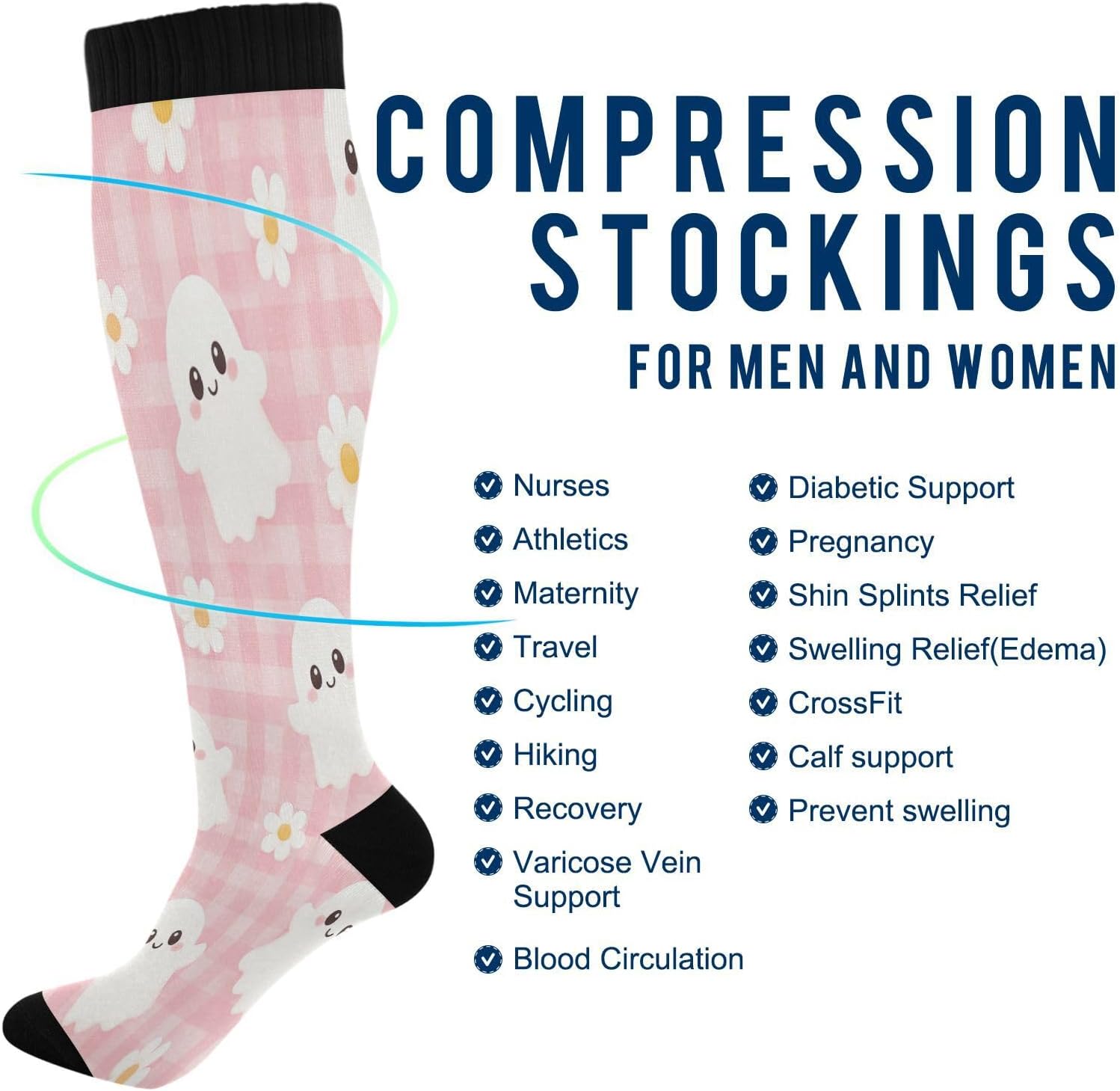 Happy Halloween Compression So - đánh giá và giá Knee High Sock Women