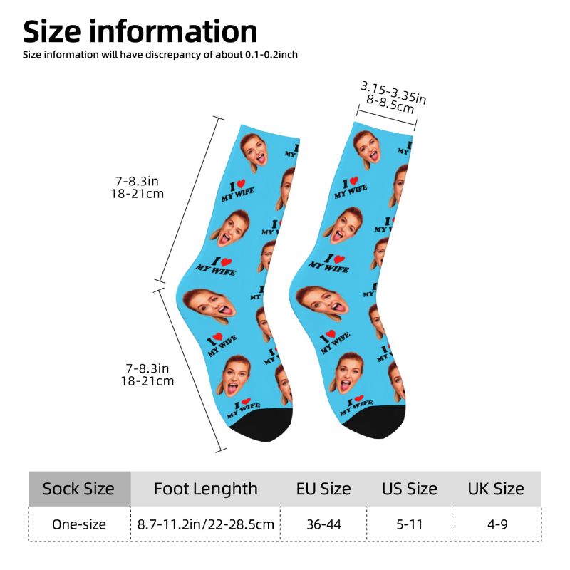I Love My Wife Personalized Fa - đánh giá và giá Dress Sock Men