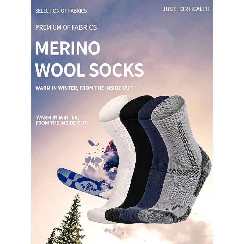 5PCS Men's Thick Merino Wool H - đánh giá và giá Wool Hiking Sock