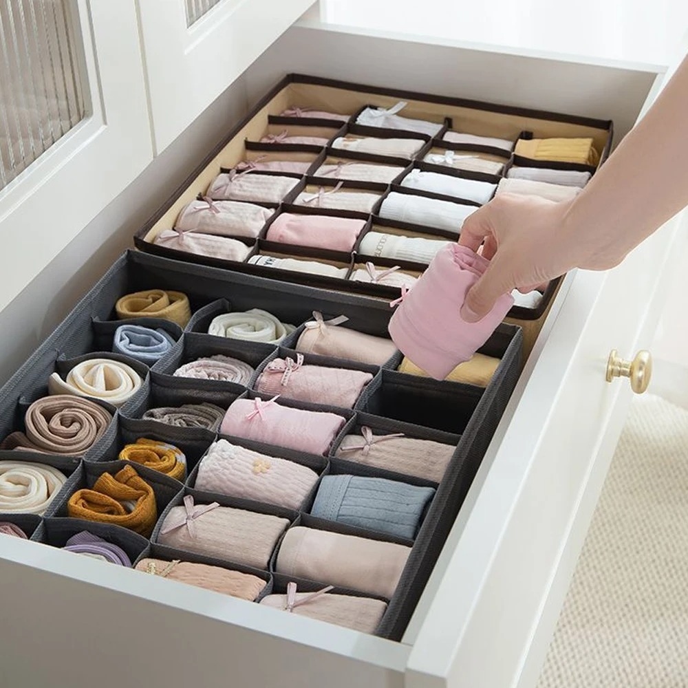Organizer For Underwear Socks  - đánh giá và giá Sock Organizer Tray