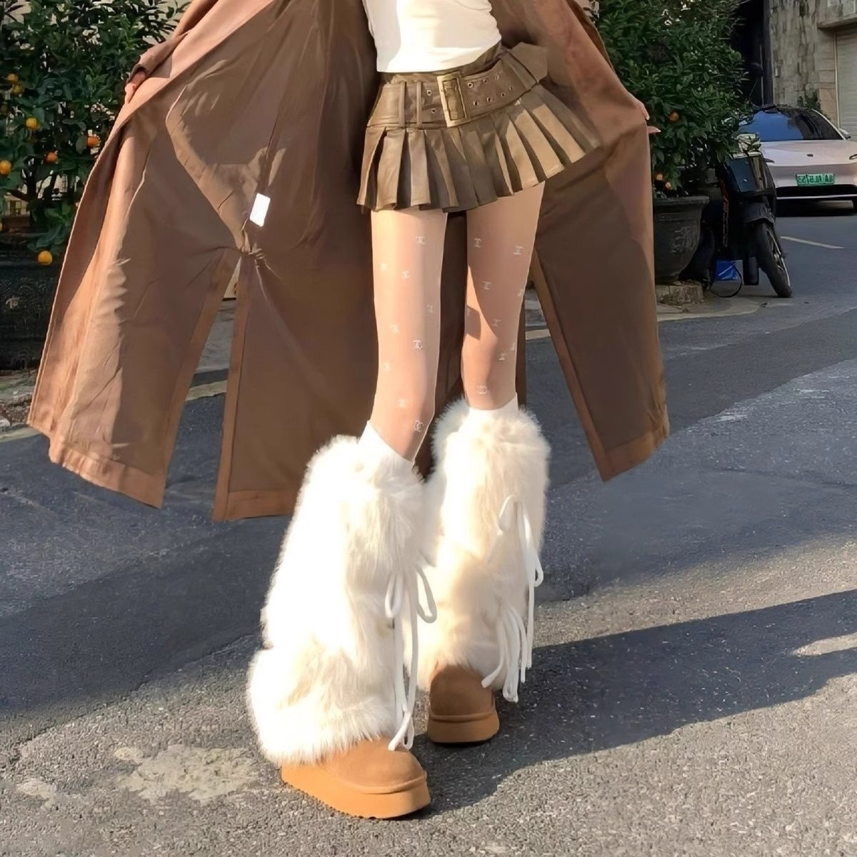 Faux Fur Leg Warmers for Women - đánh giá và giá Boot Sock Slouchy