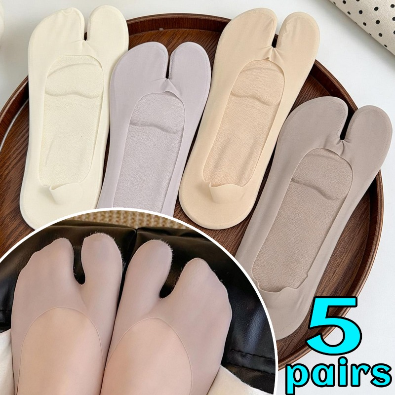 1/5pairs Women Ice Silk Tabi S - đánh giá và giá Toe Sock Split